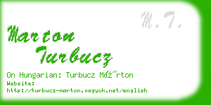 marton turbucz business card